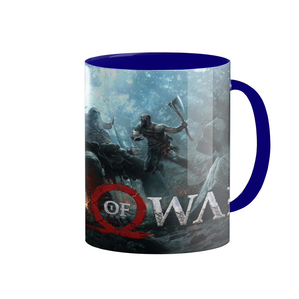 ماگ مدل god of war کد 1280 به همراه زیر لیوانی