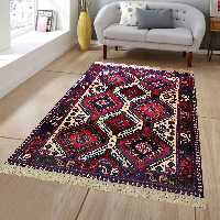 فرش دستبافت یک متری طرح لوزی کد AA316