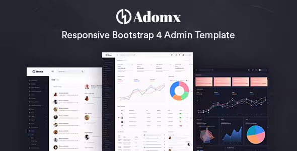 دانلود قالب HTML بوت استرپ 4 مدیریتی Adomx راستچین