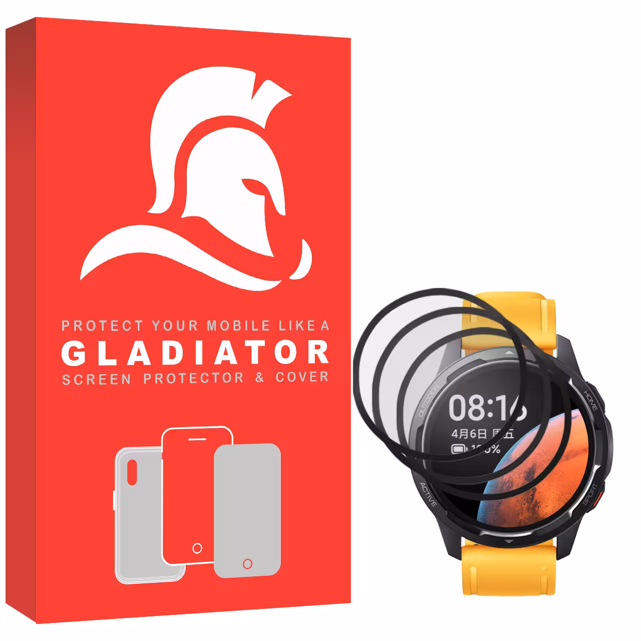 محافظ صفحه نمایش گلادیاتور مدل GWP3000 مناسب برای ساعت هوشمند شیائومی Mi Watch Color 2 بسته سه عددی