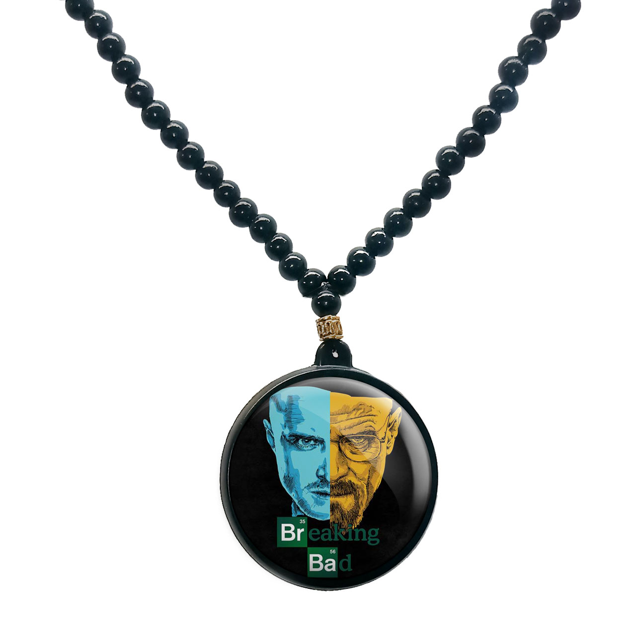 گردنبند پرمانه طرح بریکینگ بد کد pmd.7555 مدل دو طرفه