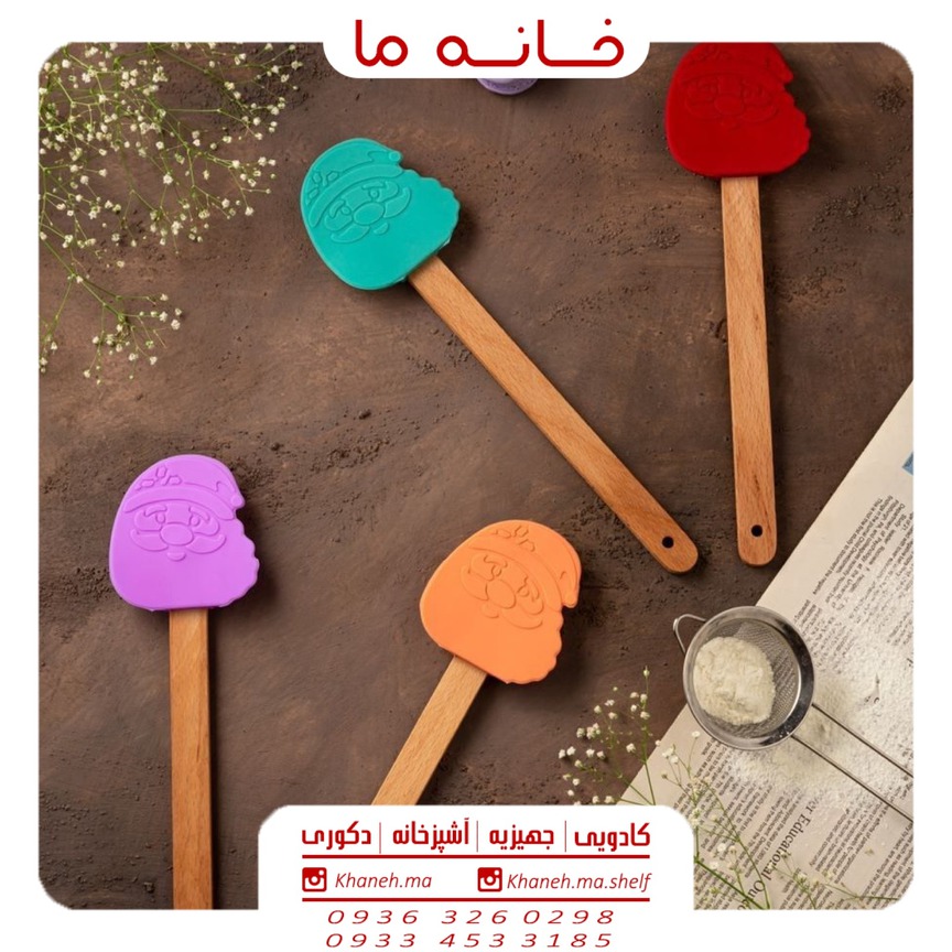 کفگیر سیلیکونی طرح بابانوئل