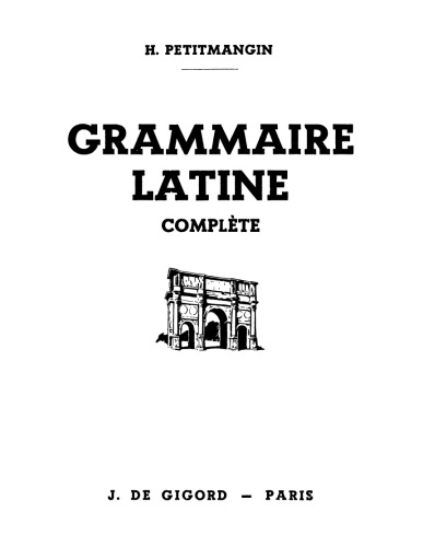خرید و دانلود نسخه کامل کتاب Grammaire latine (complète)