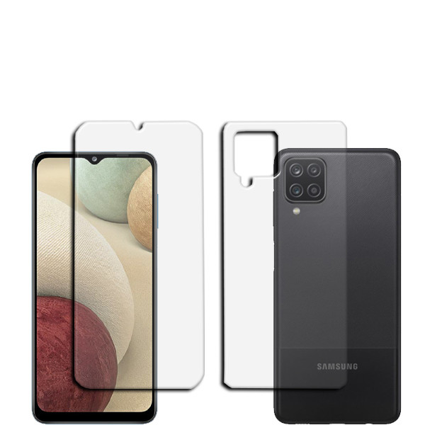 محافظ صفحه نمایش نانو کد PG مناسب برای گوشی موبایل سامسونگ Galaxy A12 به همراه محافظ پشت گوشی | کالا برتری