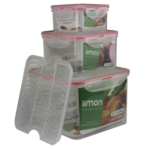 ظرف نگهدارنده لیمون مدل qs1364 مجموعه 3 عددی