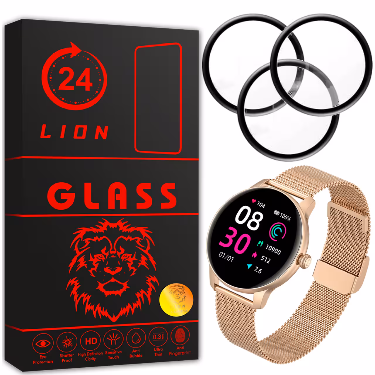 محافظ صفحه نمایش لاین مدل RT007 مناسب برای ساعت هوشمند شیائومی Smart Watch Kieslect Lady L11 بسته سه عددی