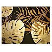 تابلو نقاشی ورق طلا مدل برگ های استوا کد 0116