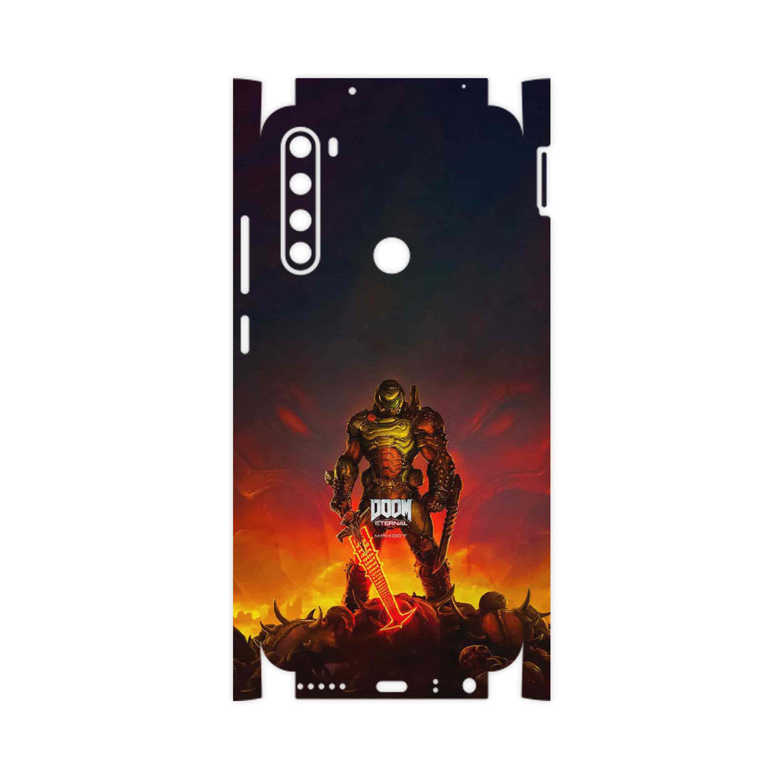 برچسب پوششی ماهوت مدل DOOM Game Series-FullSkin مناسب برای گوشی موبایل شیائومی Redmi Note 8 2021