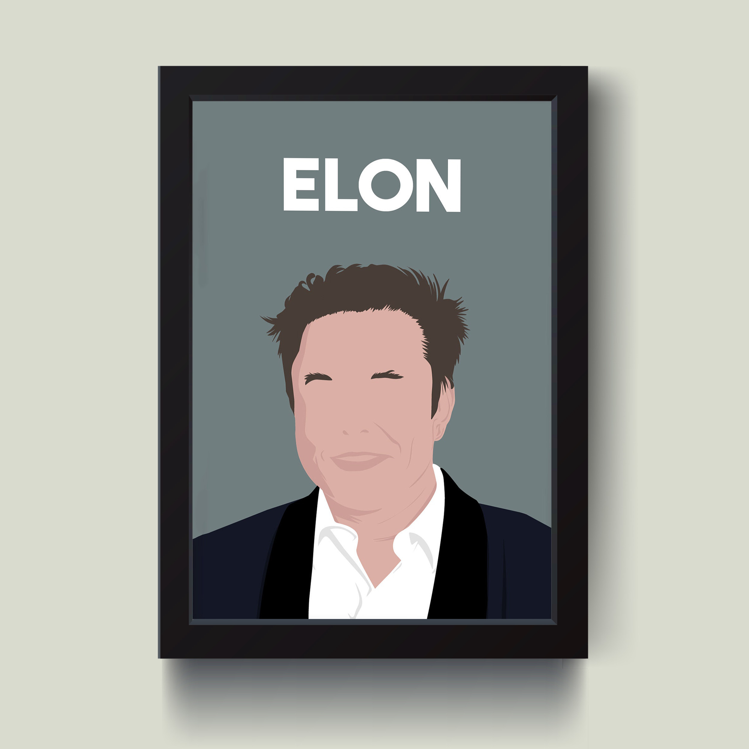 تابلو مدل مینیمال Elon musk کدm2521-b