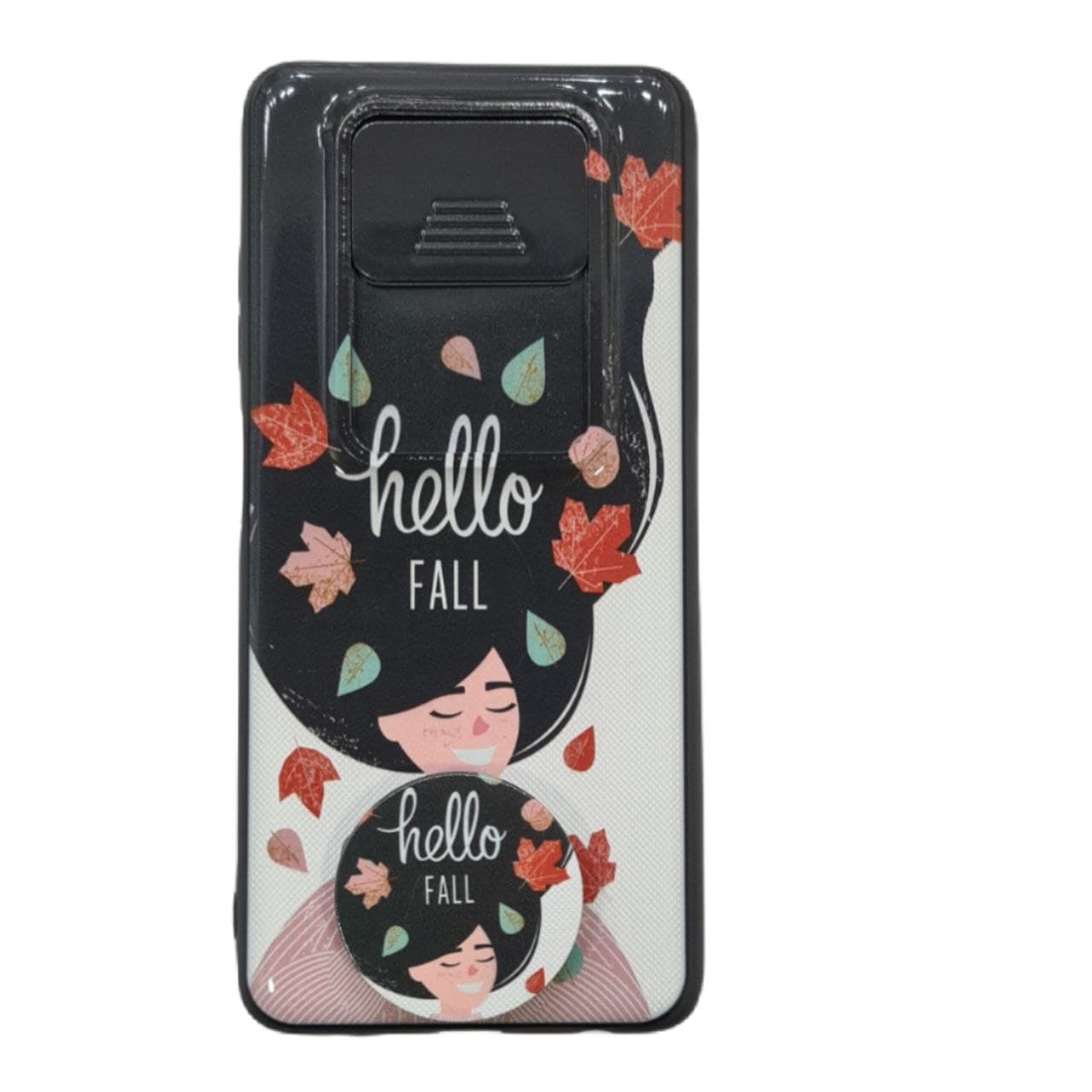 کاور طرح دخترانه کد 376 مناسب برای گوشی موبایل شیائومی Poco X3 به همراه پاپ سوکت