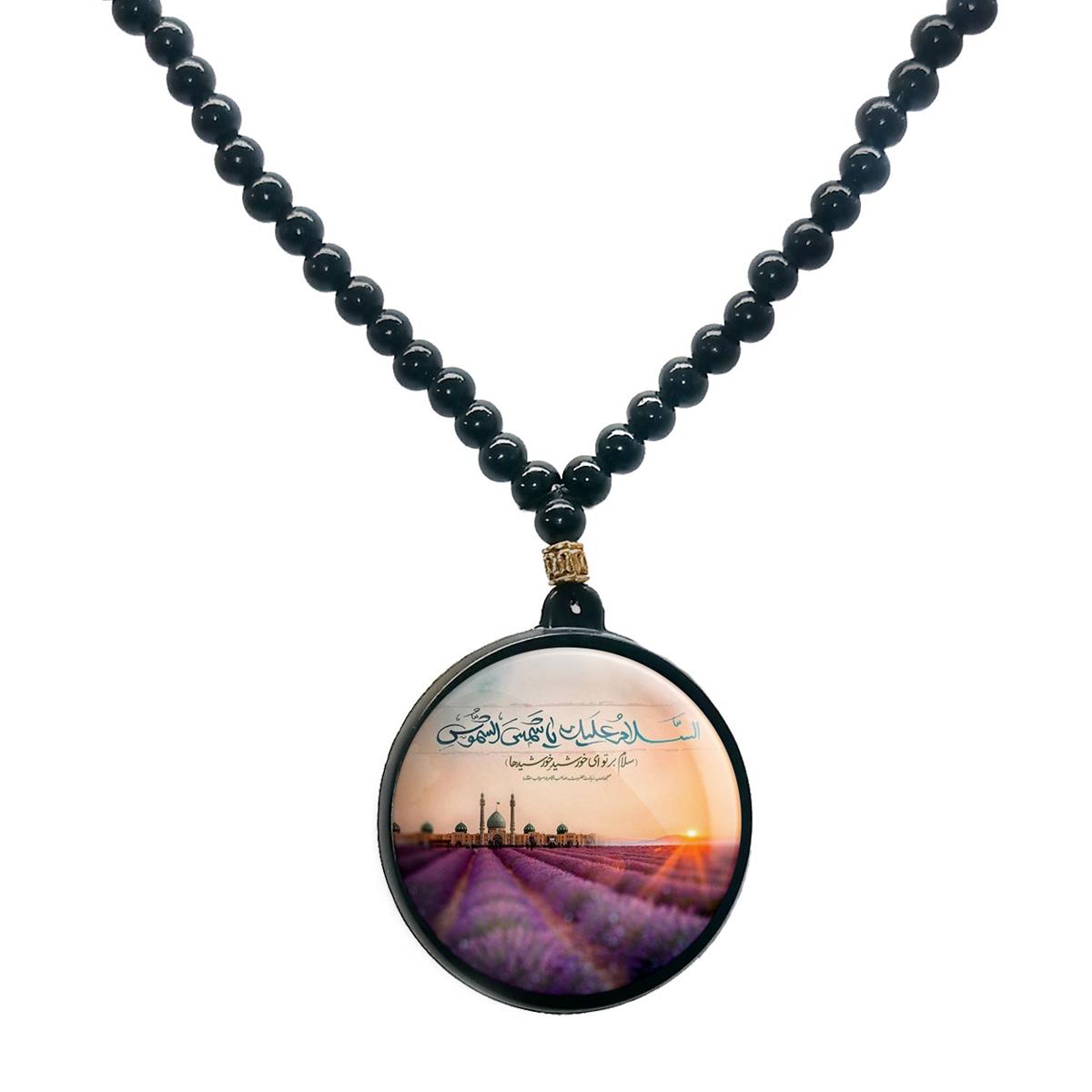 گردنبند پرمانه طرح امام زمان کد pmd.24190 مدل دو طرفه