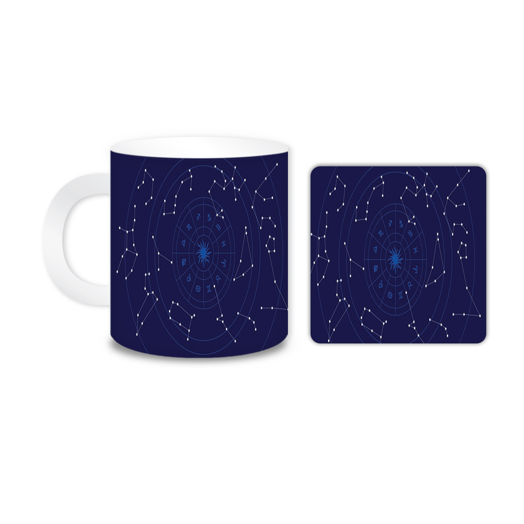 ماگ مدل زودیاک کد 1857 به همراه زیر لیوانی