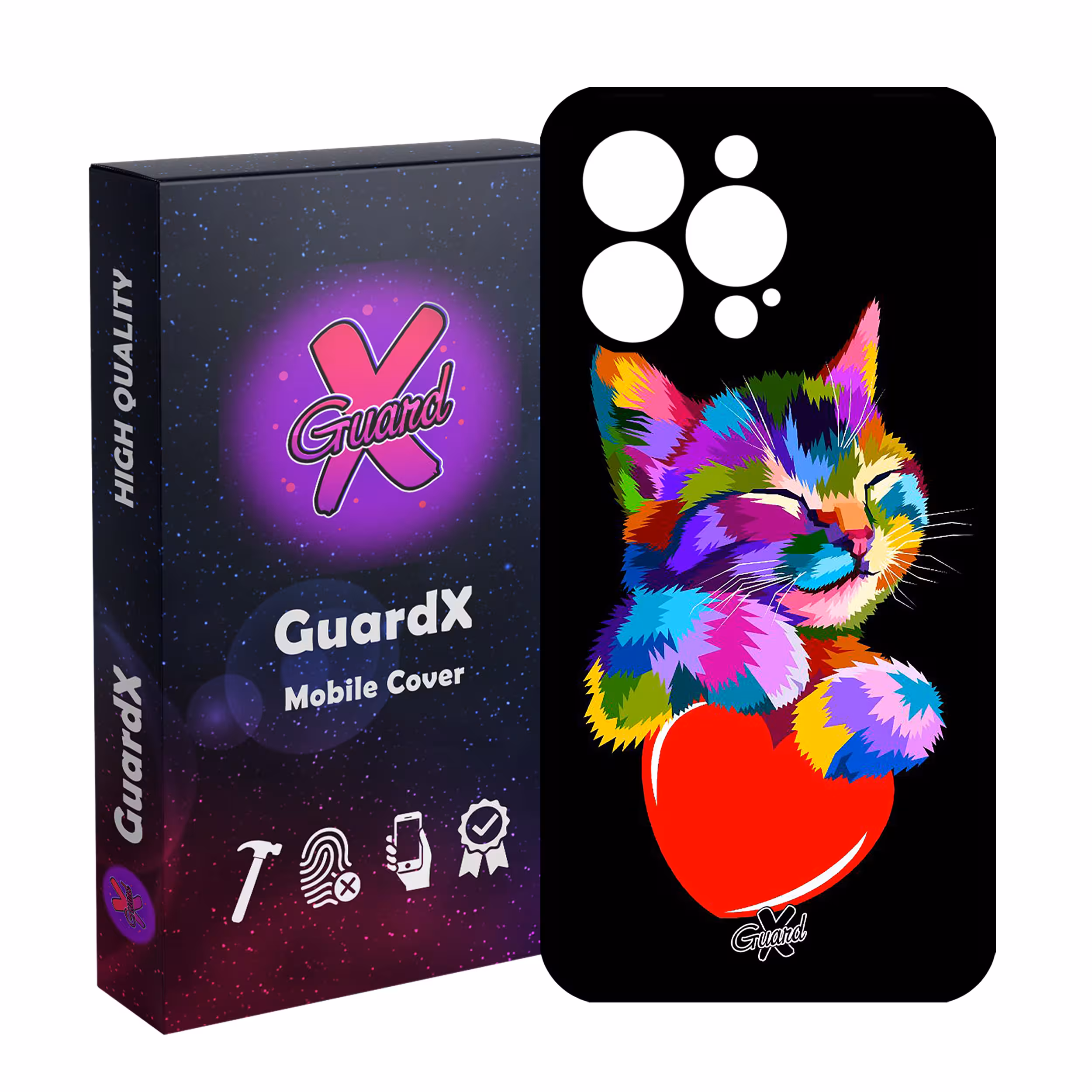 کاور گارد ایکس طرح گربه مدل Glass10269 مناسب برای گوشی موبایل اپل iPhone 13 Pro