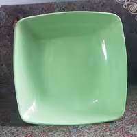 ملامین کاسه سوپ یا خورشت 2نفره چهار گوش کد 811 رنگ سبز ملامین یزد رکسانا