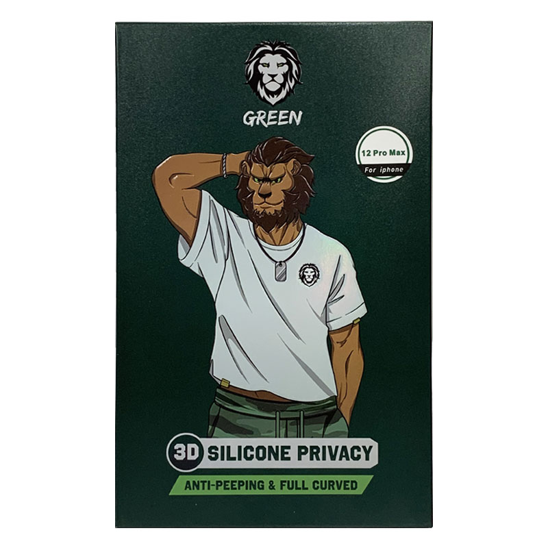 گلس گرین Green آیفون 12 پرو مکس مدل Silicone Privacy