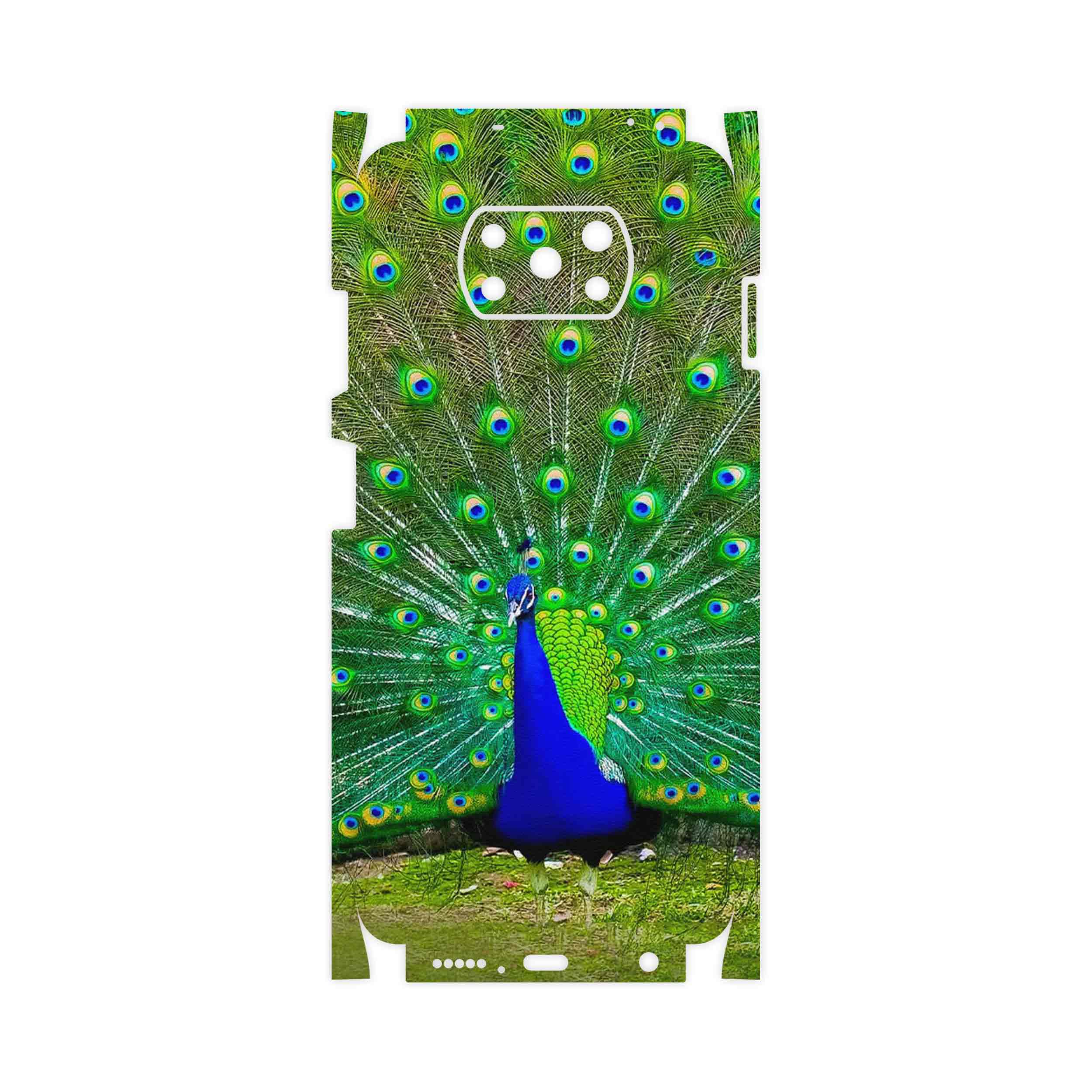 برچسب پوششی ماهوت مدل Peacock-FullSkin مناسب برای گوشی موبایل شیائومی Poco X3 NFC