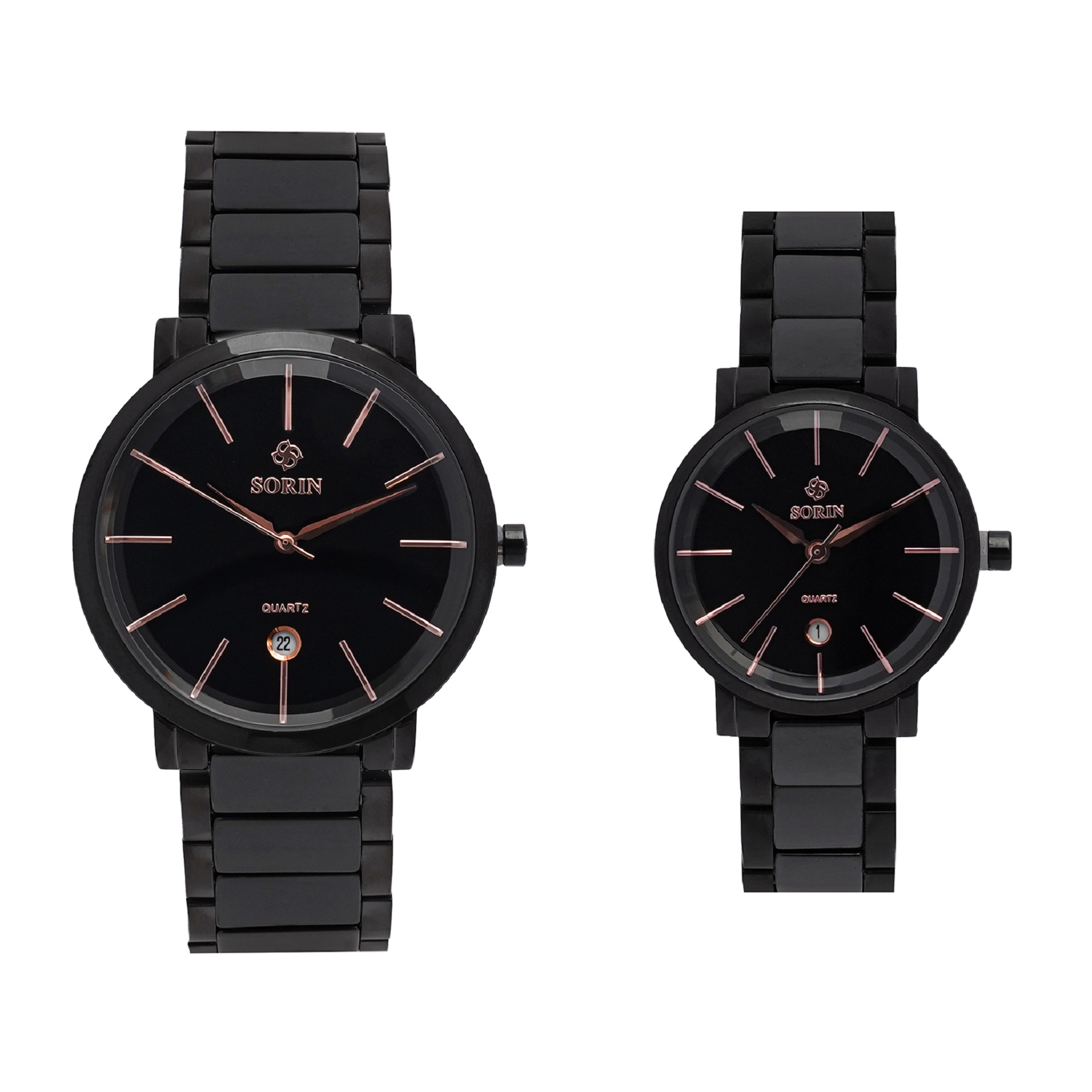 ست ساعت مچی عقربه ای زنانه و مردانه سورین مدل GL0954F-SB04R