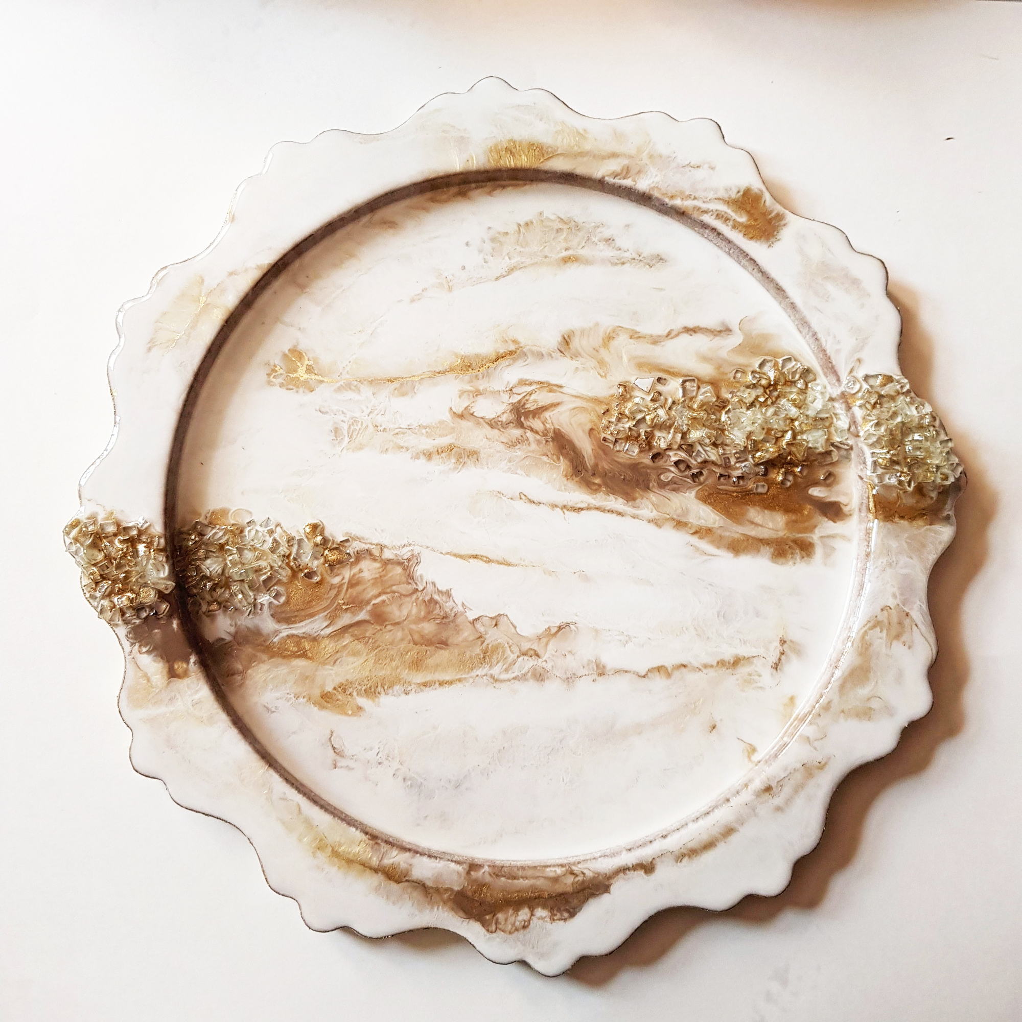 سینی رزینی طرح گل کد 1