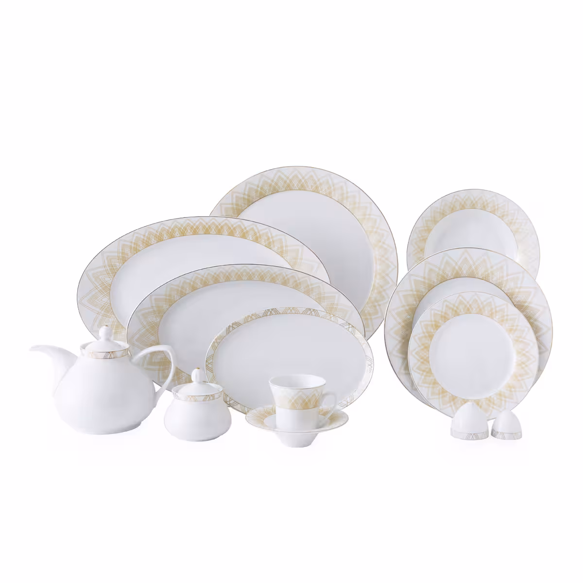   سرویس غذاخوری 81 پارچه چینی زرین ایران مدل شهرزاد میراندا درجه عالی