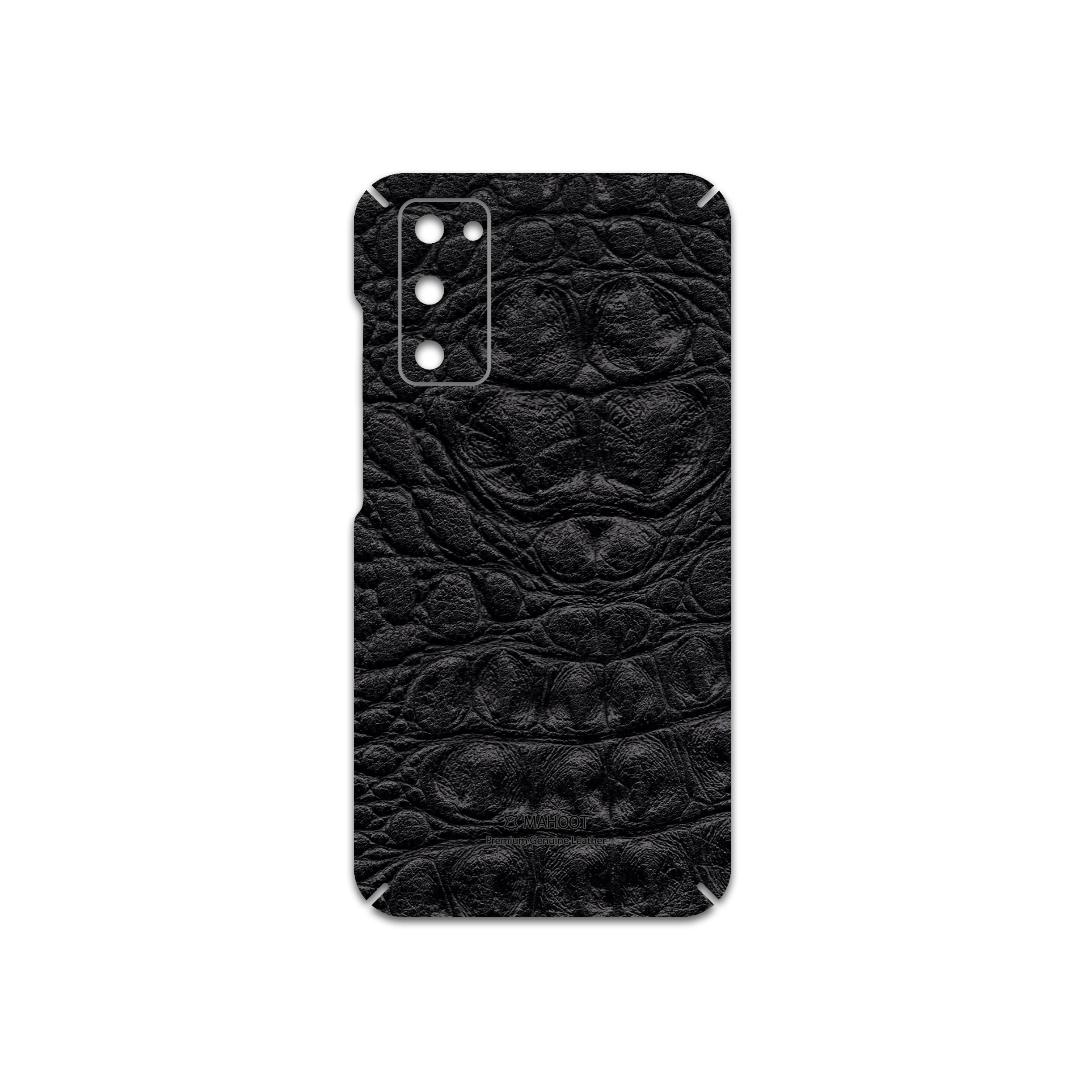 برچسب پوششی ماهوت مدل Black-Crocodile-Leather مناسب برای گوشی موبایل سامسونگ Galaxy S20 FE
