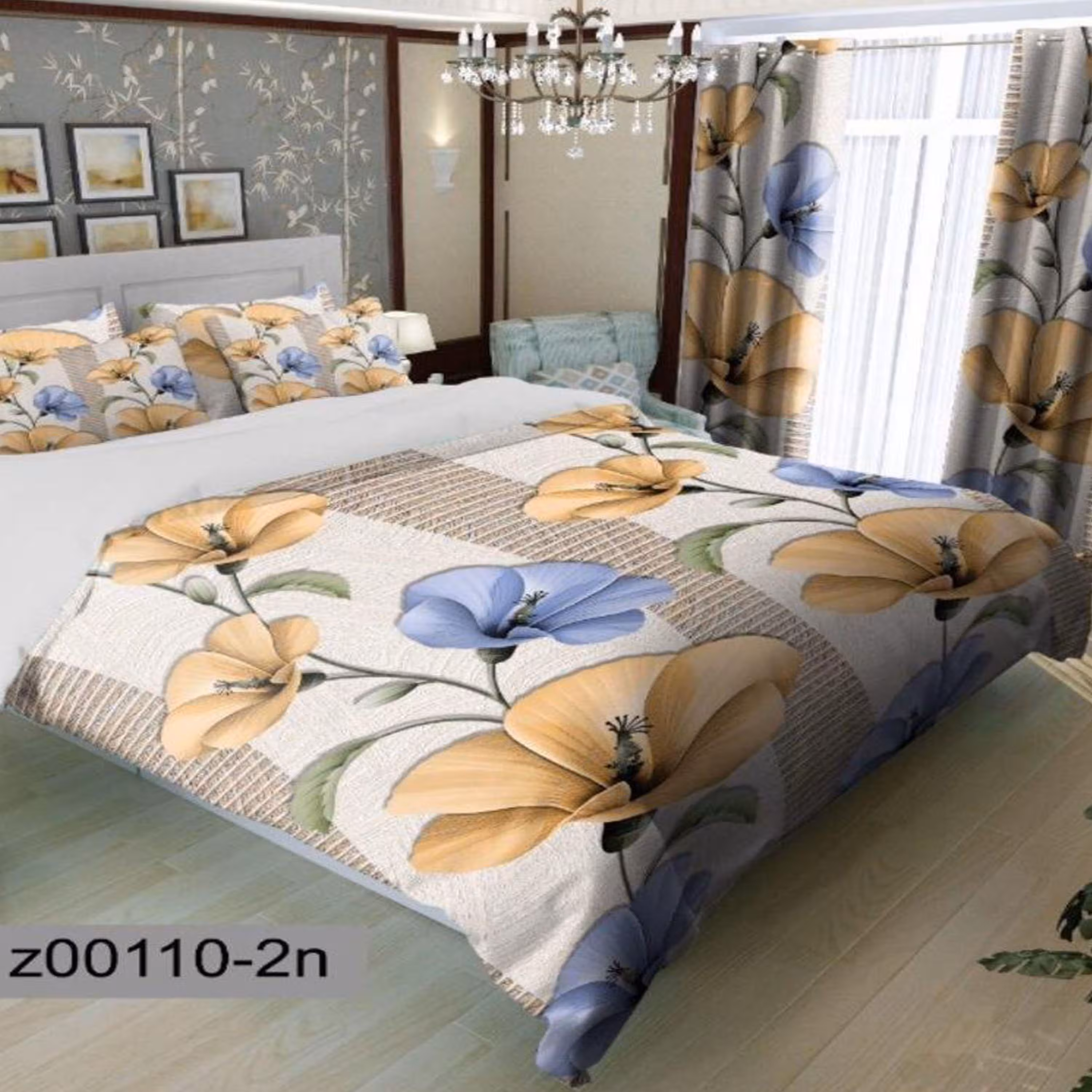 سرویس روتختی 1 نفره تنسل چاپی برندترک لند (Turk Land)  کد rs z 110