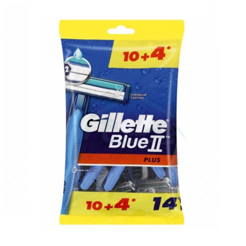 خودتراش 2 لبه مدل Blue 2 Plus ژیلت بسته 14 عددی