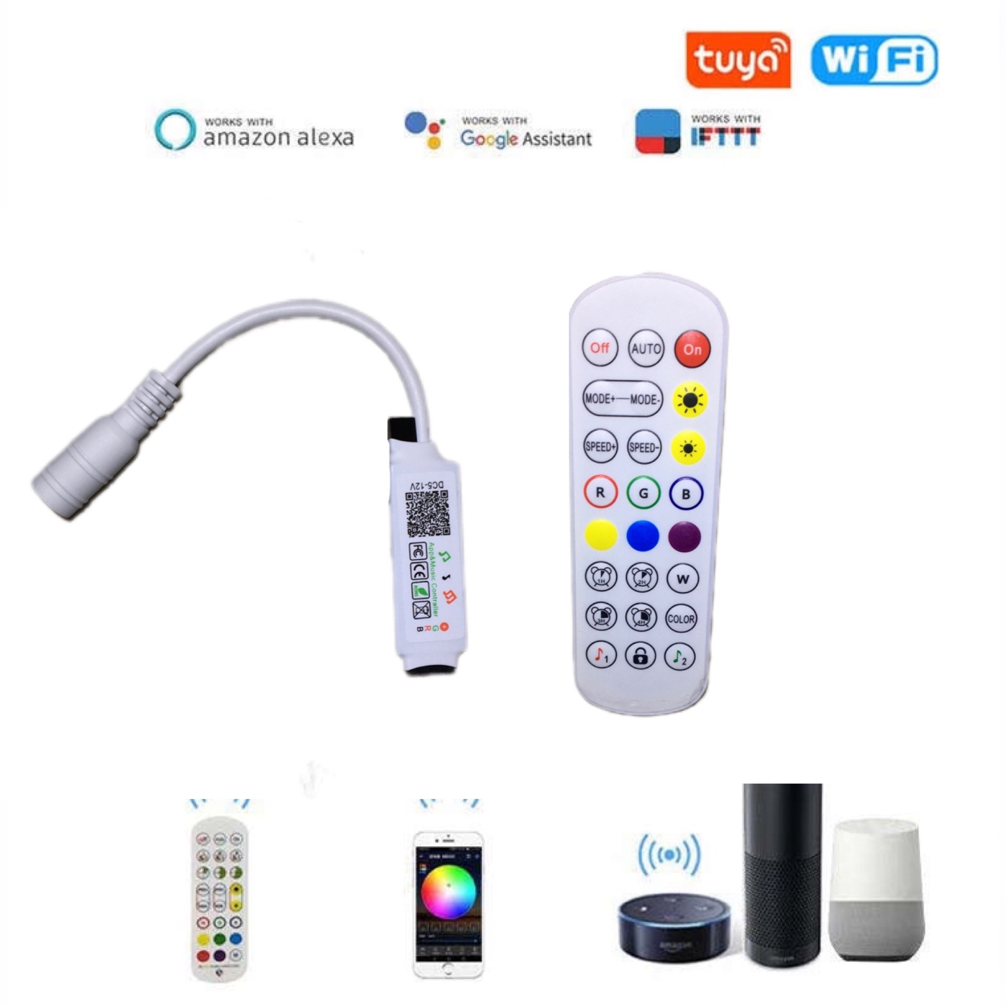 ریموت ریسه RGB وایرلس بلوتوثی و موزیکال