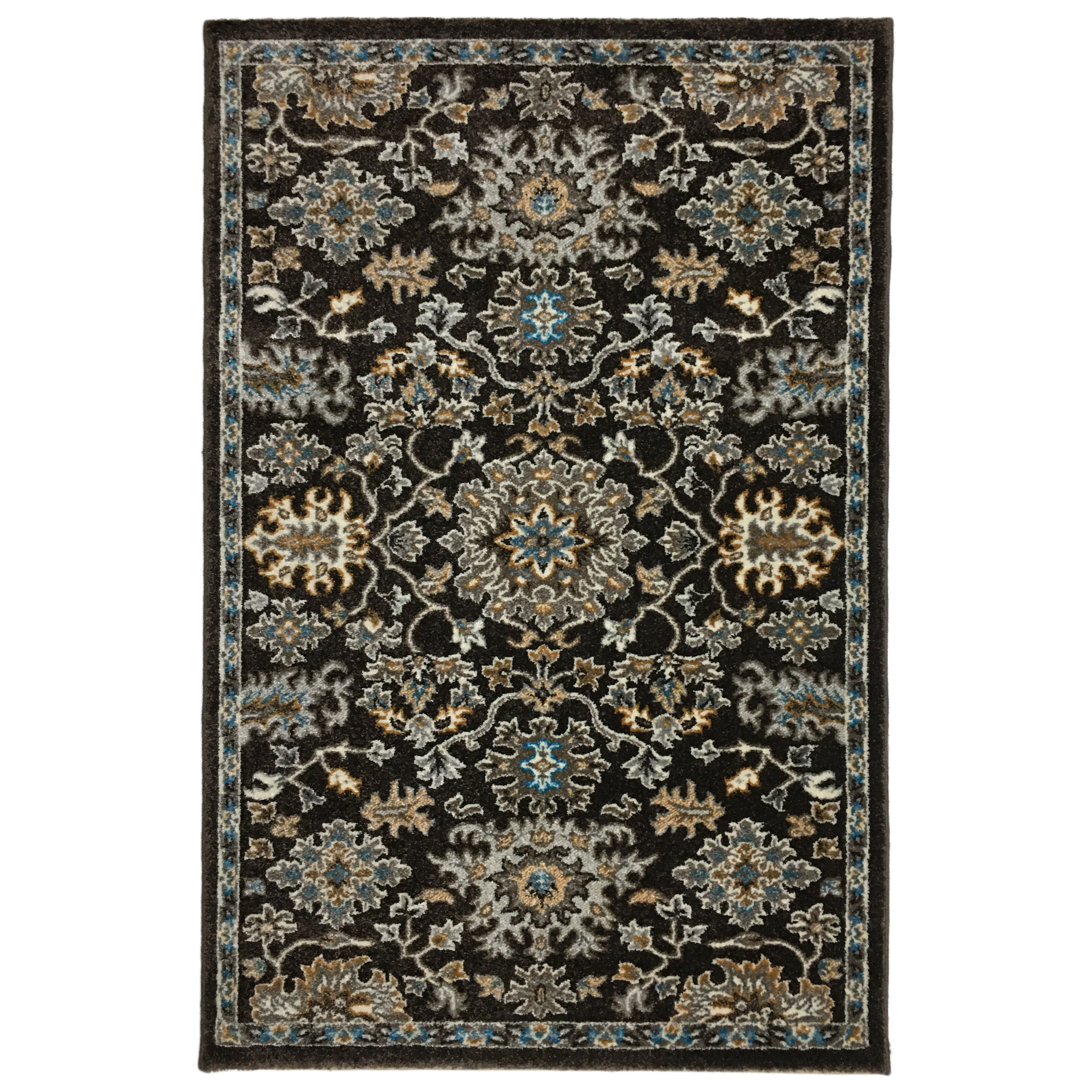 فرش ماشینی طرح مدرن مدل 1404 زمینه شکلاتی