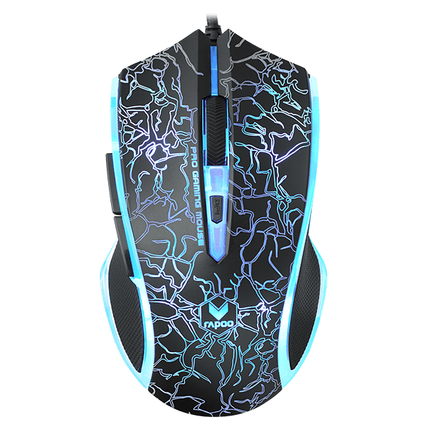 قیمت و خرید موس گیمینگ رپو مشکی مدل Rapoo Optical Gaming Mouse V20S