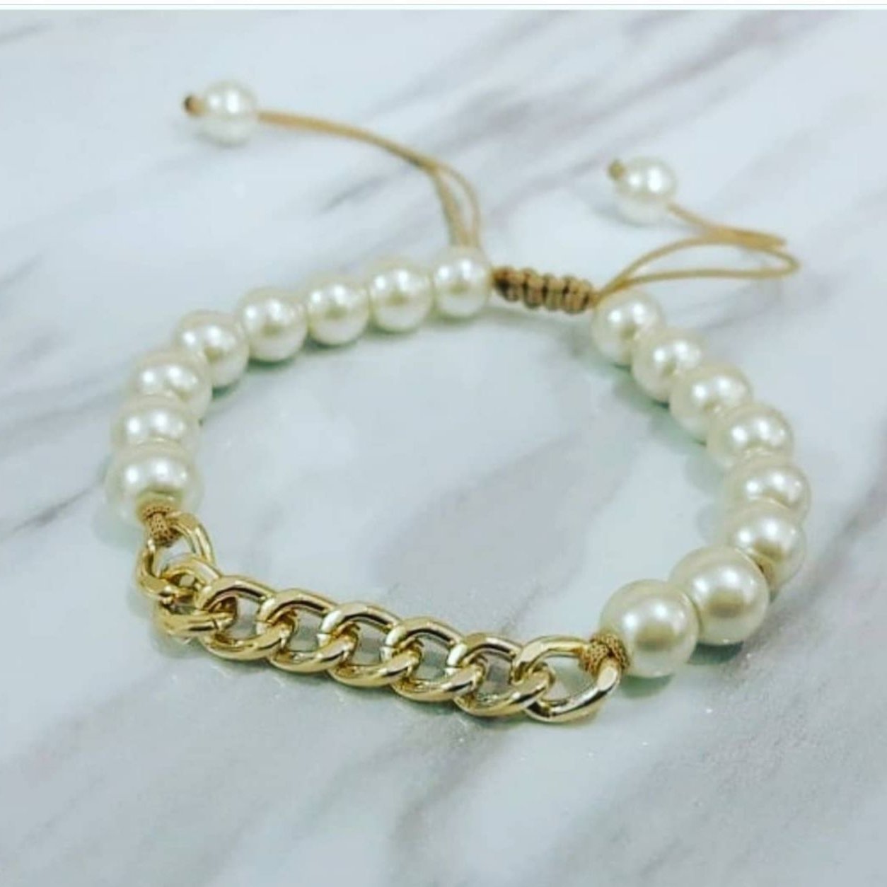 دستبند کارتیر و مروارید