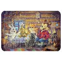 پازل 54 تکه اطلس آبی طرح نقاشی خرگوش P1432