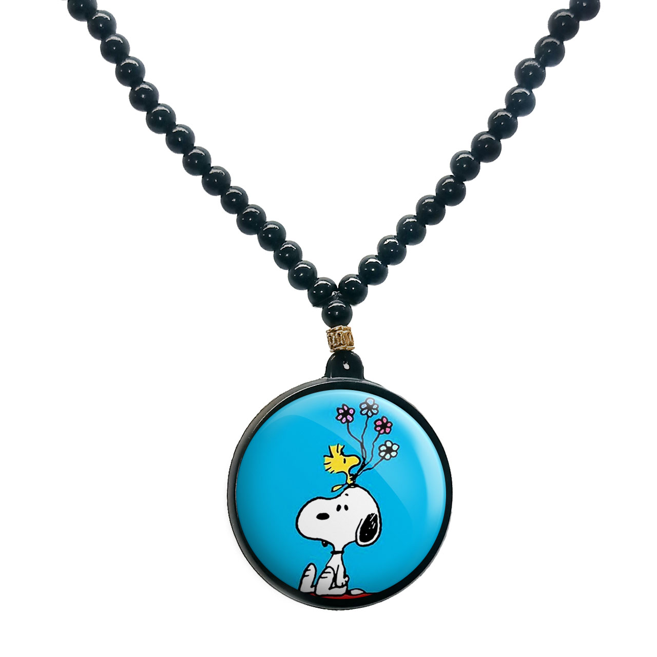 گردنبند پرمانه طرح اسنوپی کد pmd.14494 مدل دو طرفه