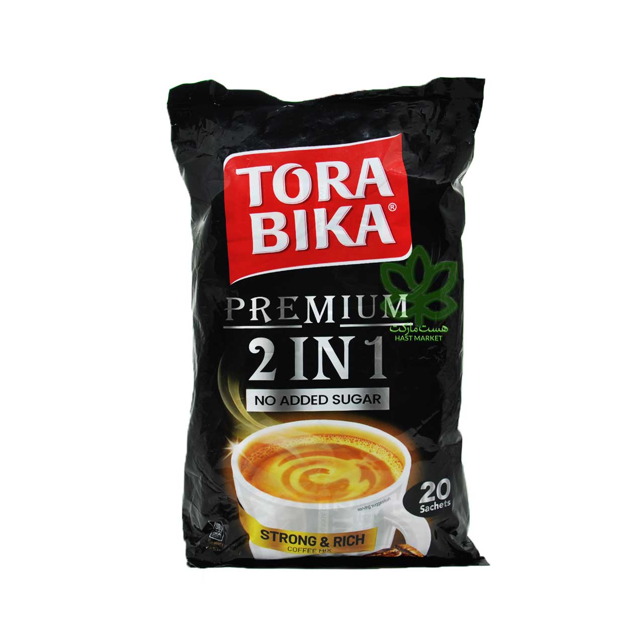 کافی میکس بدون شکر 2 در 1 پریمیوم 20 عدد تورابیکا - torabika
