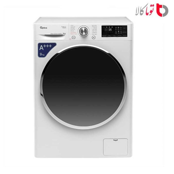 ماشین لباسشویی جی پلاس 9 کیلویی مدل GWM-L99W سفید گارانتی گلدیران
