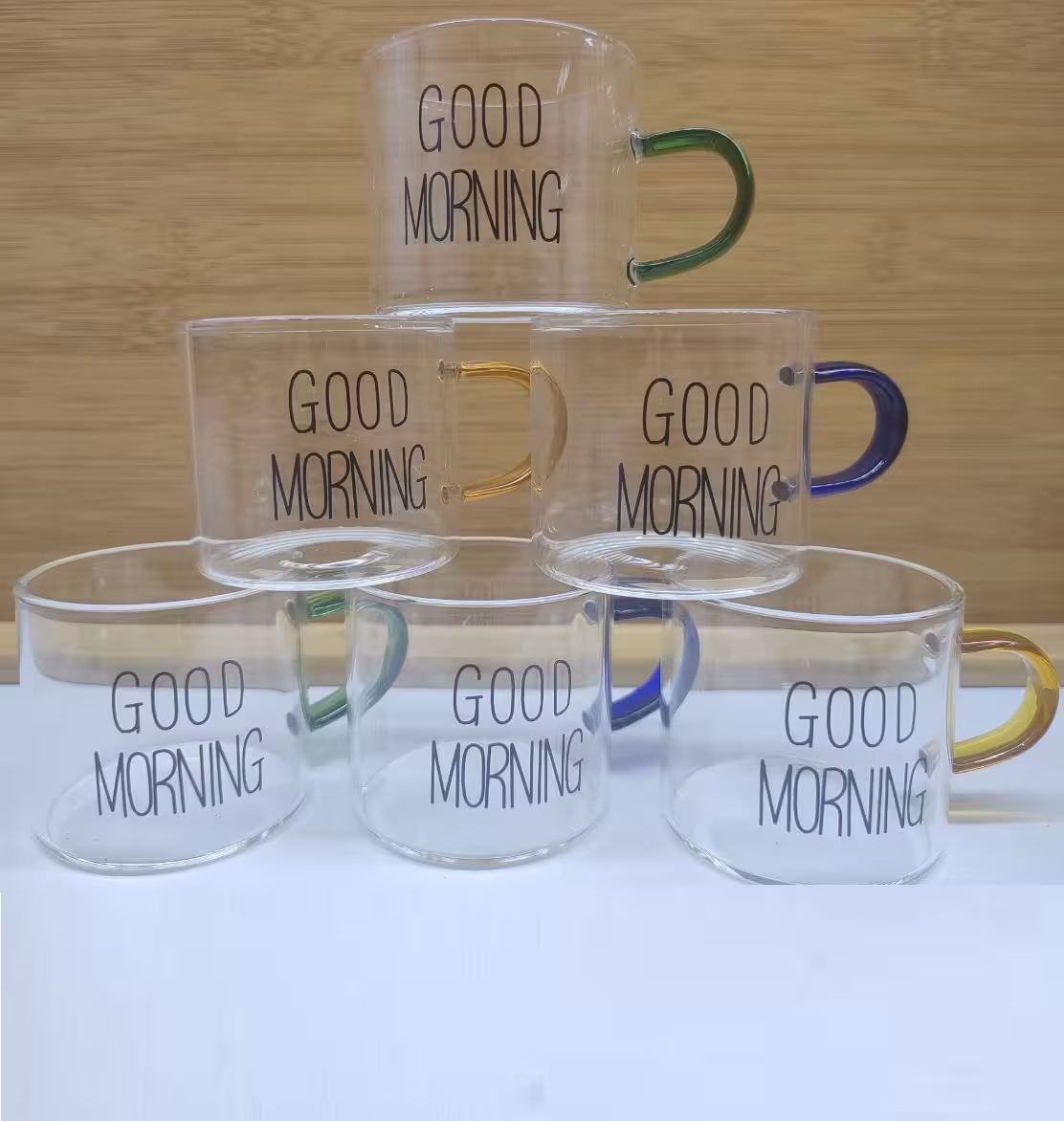 شات پیرکس دسته رنگی Good morning (6 عددی)
