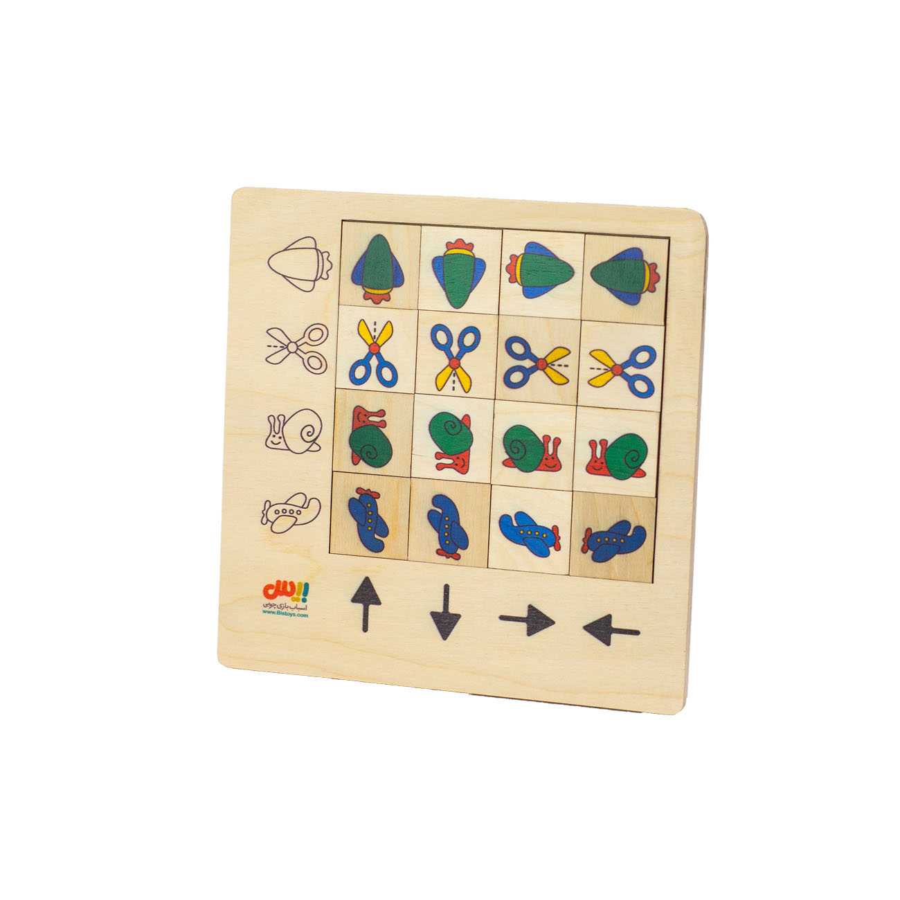 پازل هوش 16 قطعه (جهت ها)