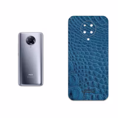 برچسب پوششی ماهوت مدل Blue-Crocodile-Leather مناسب برای گوشی موبایل شیائومی Poco F2 Pro