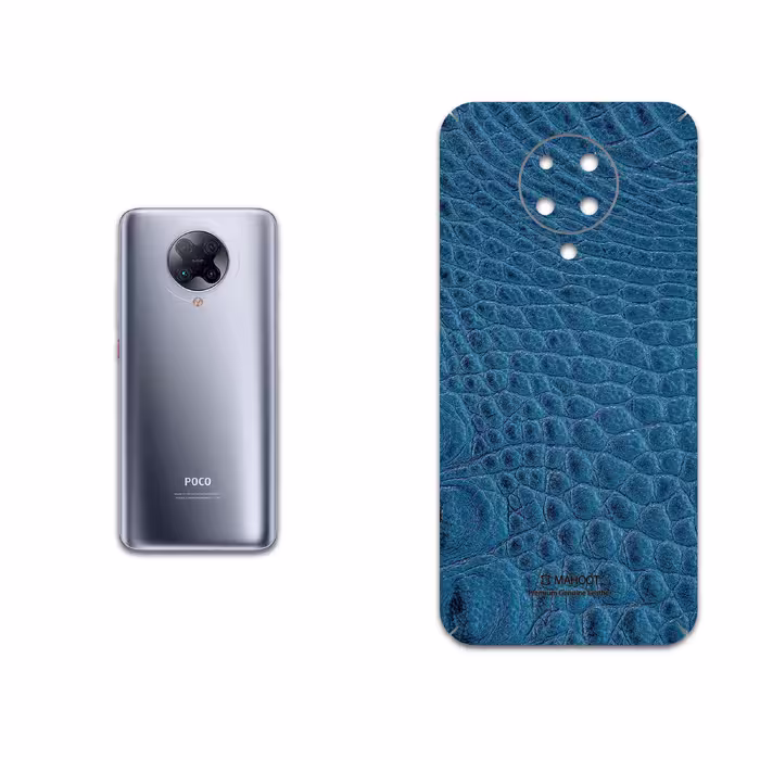 برچسب پوششی ماهوت مدل Blue-Crocodile-Leather مناسب برای گوشی موبایل شیائومی Poco F2 Pro