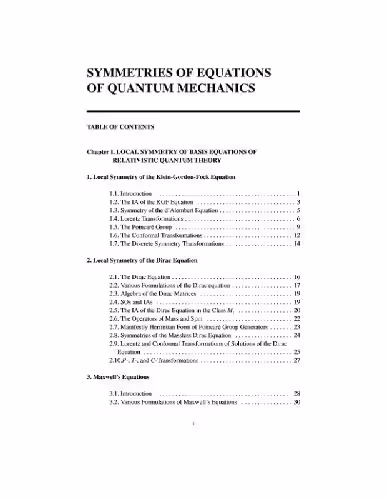 خرید و دانلود نسخه کامل کتاب Symmetries of Equations of Quantum Mechanics