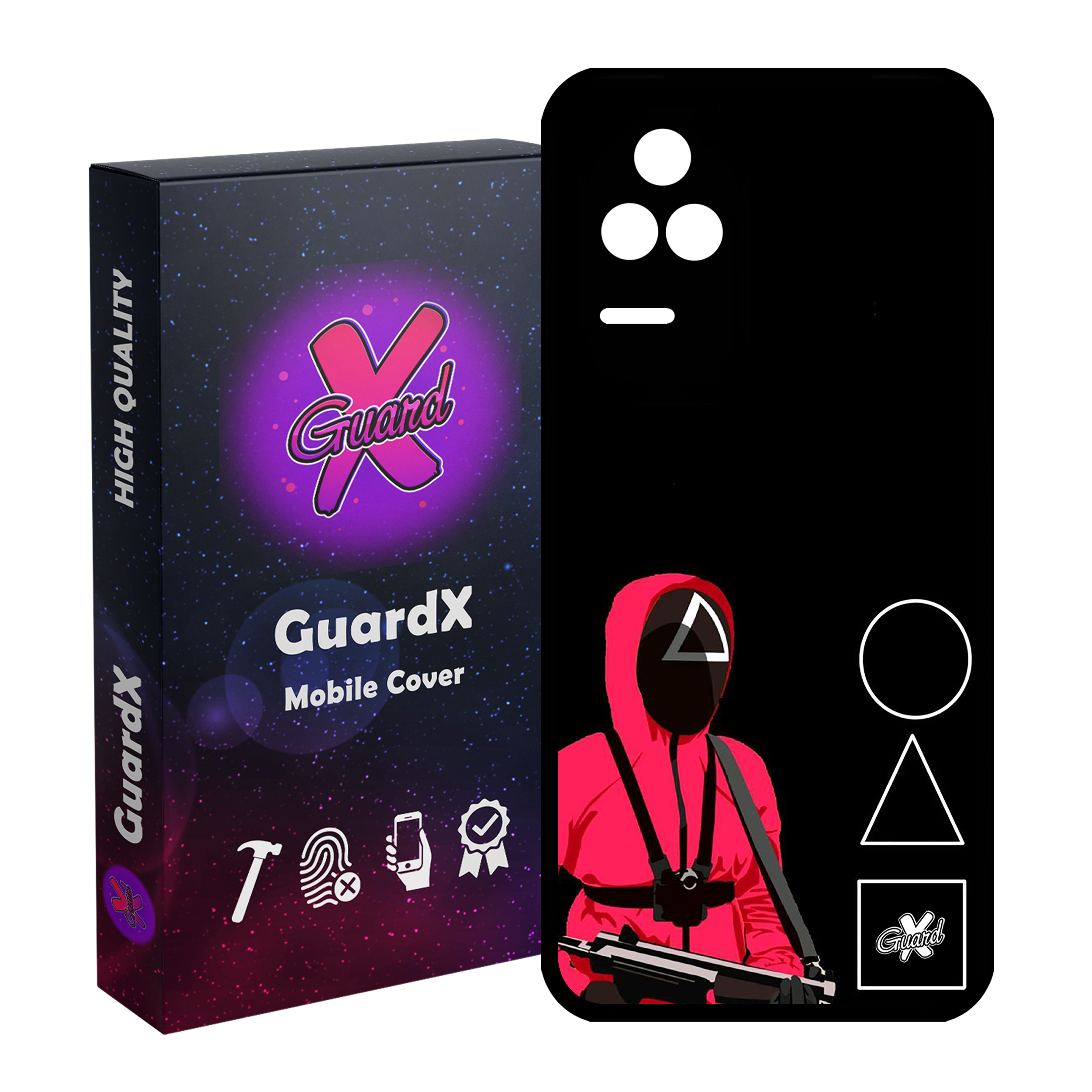 کاور گارد ایکس طرح Squid Game مدل Glass10410 مناسب برای گوشی موبایل شیائومی Poco F4/Redmi K40S