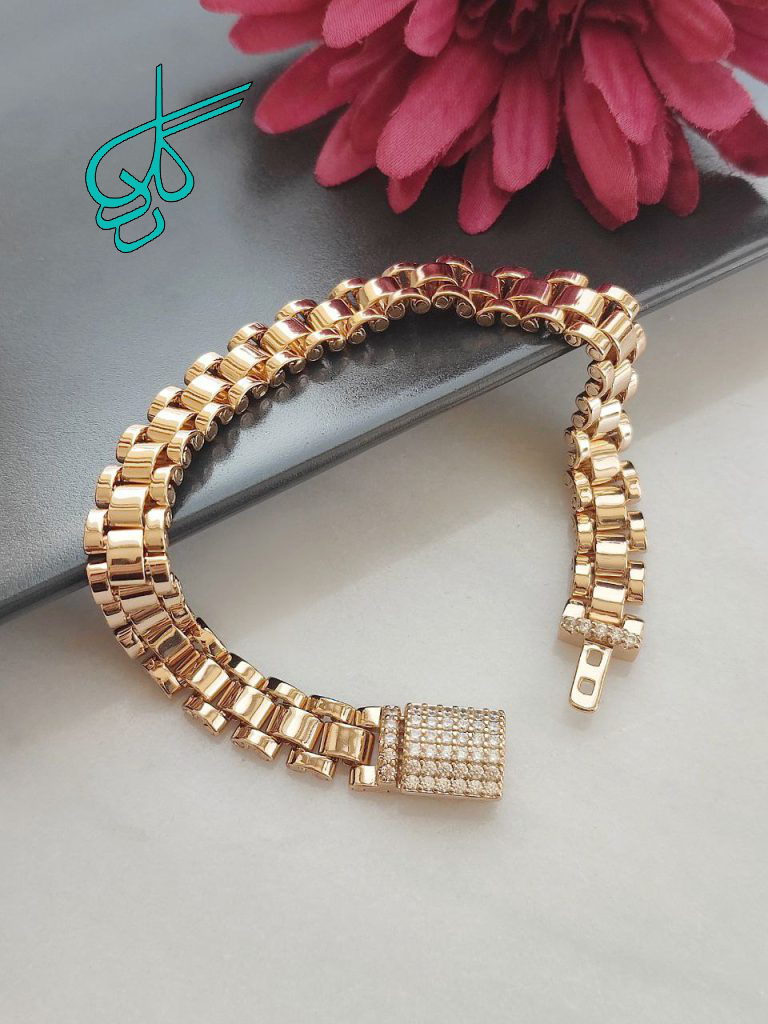 خرید دستبند زنانه جدید و شیک مارک ژوپینگ نگین دار رنگ ثابت کیفیت عالی ضد حساسیت آبکاری شده دارای رنگبندی کد 1216809 - ردگل
