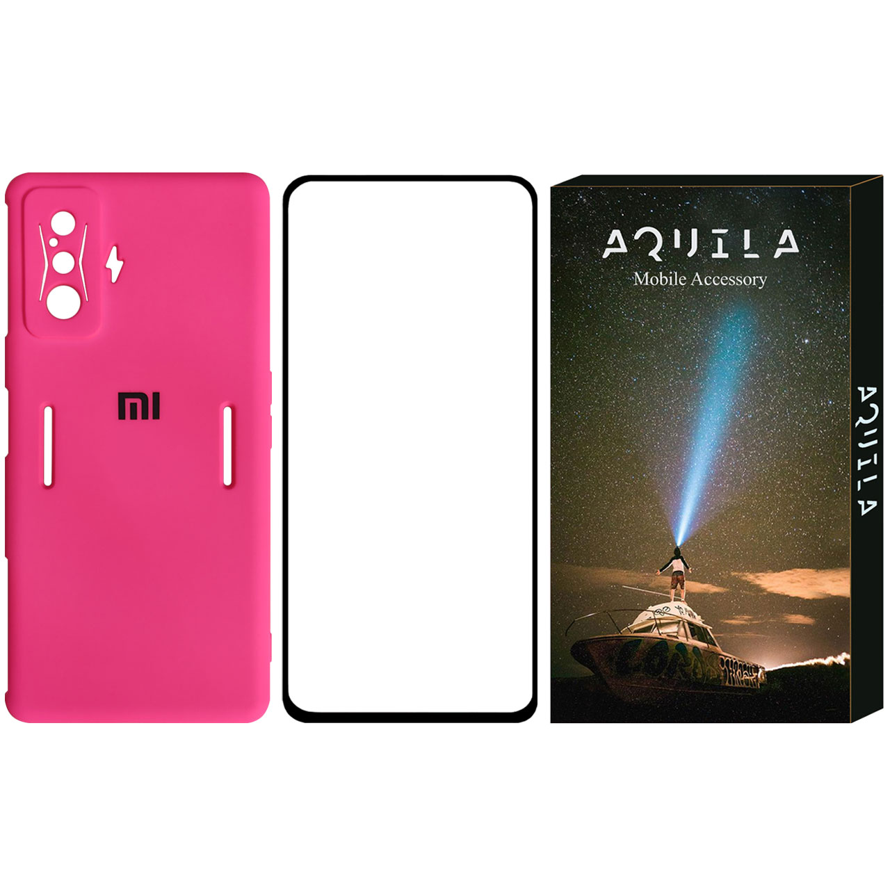 کاور آکوییلا مدل SLCN مناسب برای گوشی موبایل شیائومی Poco F4 GT به همراه محافظ صفحه نمایش