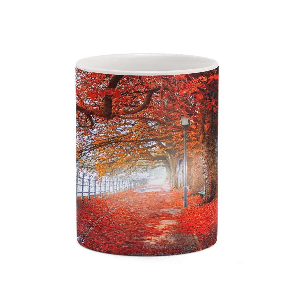 ماگ کاکتی طرح منظره پاییزی مدل mgh18594