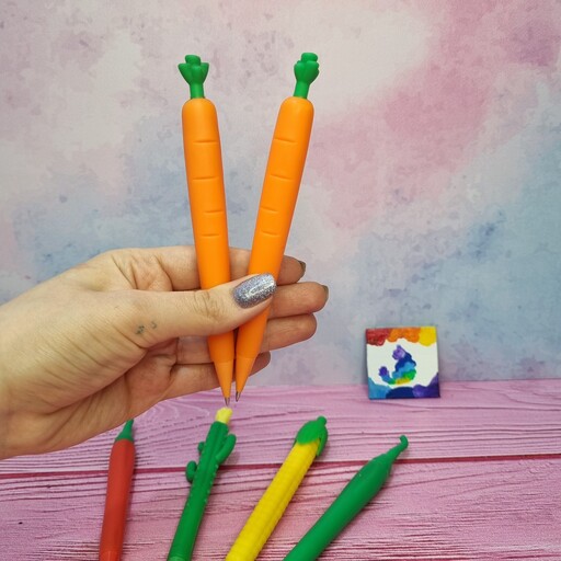 مداد نوکی اتود طرح سبزیجات هویج نارنجی