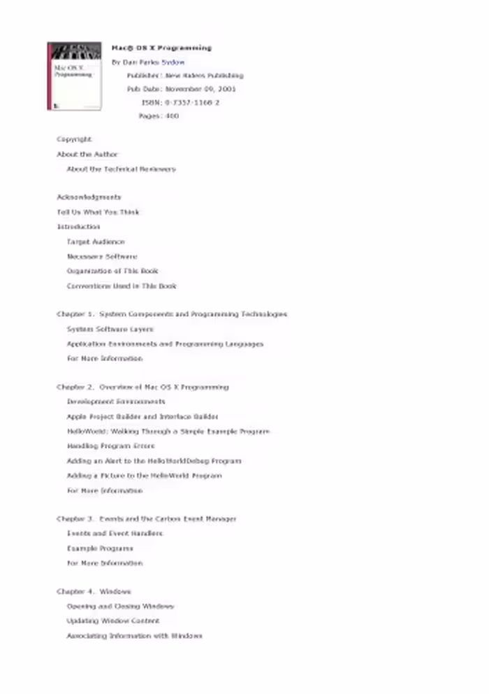 خرید و دانلود نسخه کامل کتاب Mac OS X Programming