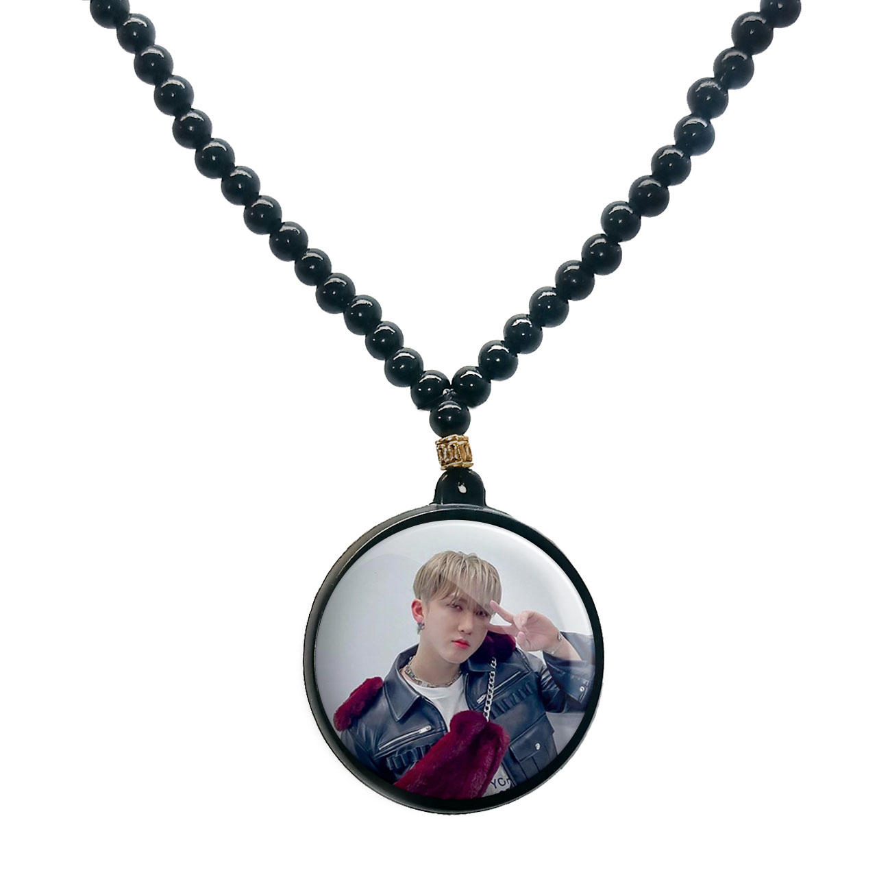 گردنبند پرمانه طرح straykids کد pmd.12276 مدل دو طرفه