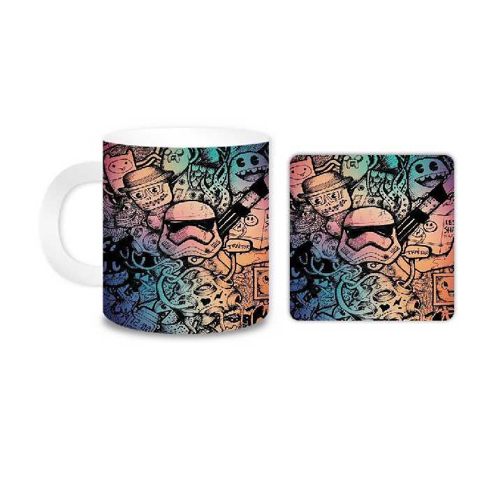 ماگ مدل استاروارز کد 883 به همراه زیر لیوانی