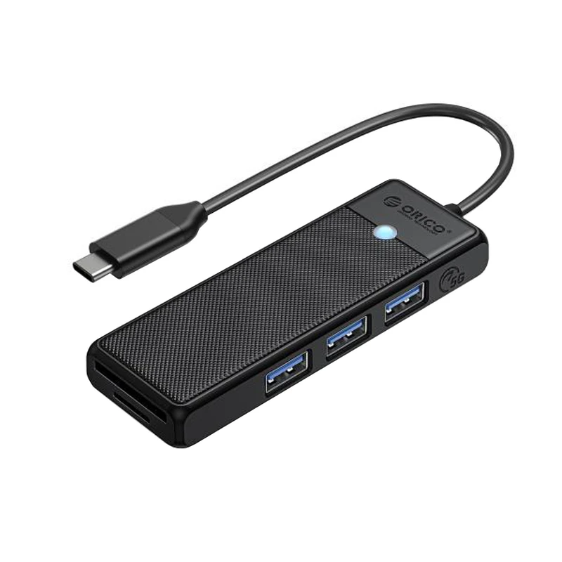 هاب 3 پورت USB3.0 اوریکو مدل ORICO PAPW3AT-C3-015 اتصال Type-C   کارت‌ریدر