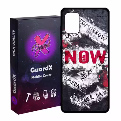 کاور گارد ایکس طرح متن مدل Glass10484 مناسب برای گوشی موبایل سامسونگ Galaxy A71 4G