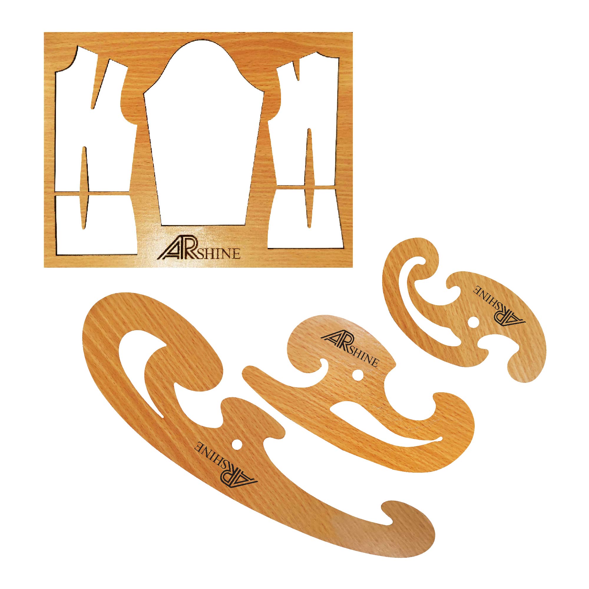 خط کش خیاطی آرشاین مدل AR4JN مجموعه 4 عددی